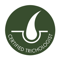 Emily's Pure Certified Trichologist logo with a green circle and white design